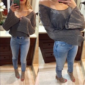 Bell sleeve crop top